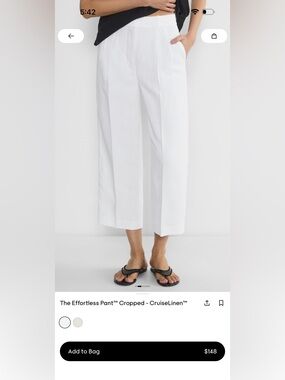 Aritzia The Effortless Pant - Cropped